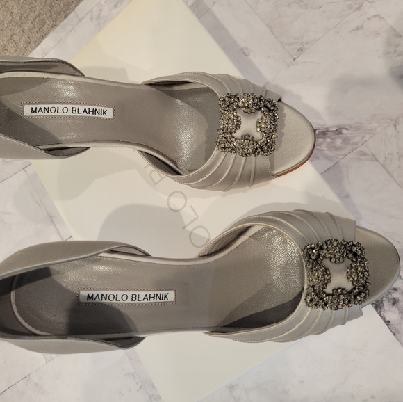 Brand new Manolo Blahnik open toe pumps - Picture 6 of 7
